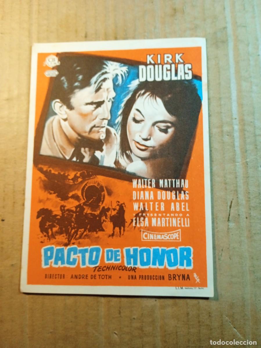 Kino: FOLLETO DE MANO CON PUBLICIDAD PACTO DE HONOR