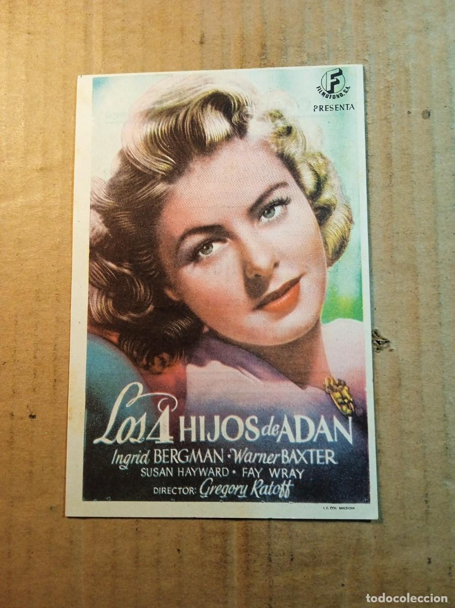 Cine: FOLLETO DE MANO CON PUBLICIDAD LOS 4 HIJOS DE ADAN