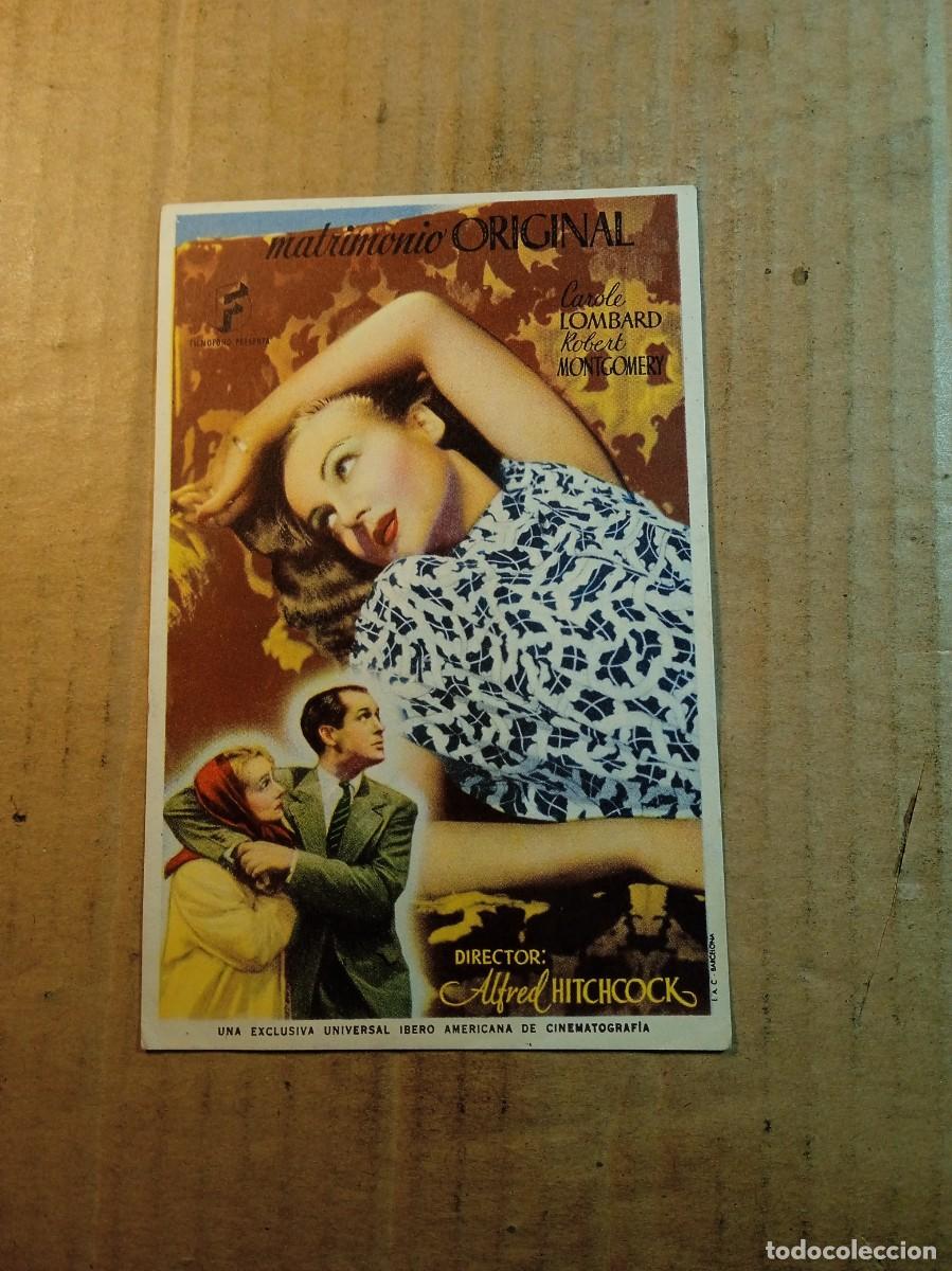 Folhetos de m&atilde;o de filmes antigos de cinema: FOLLETO DE MANO CON PUBLICIDAD MATRIMONIO ORIGINAL