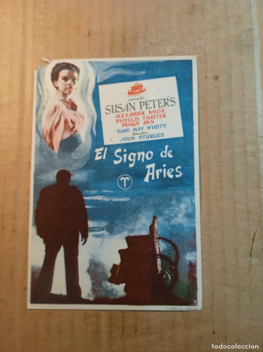  Flyers Publicitaires de films Anciens: FOLLETO DE MANO CON PUBLICIDAD EL SIGNO DE ARIES