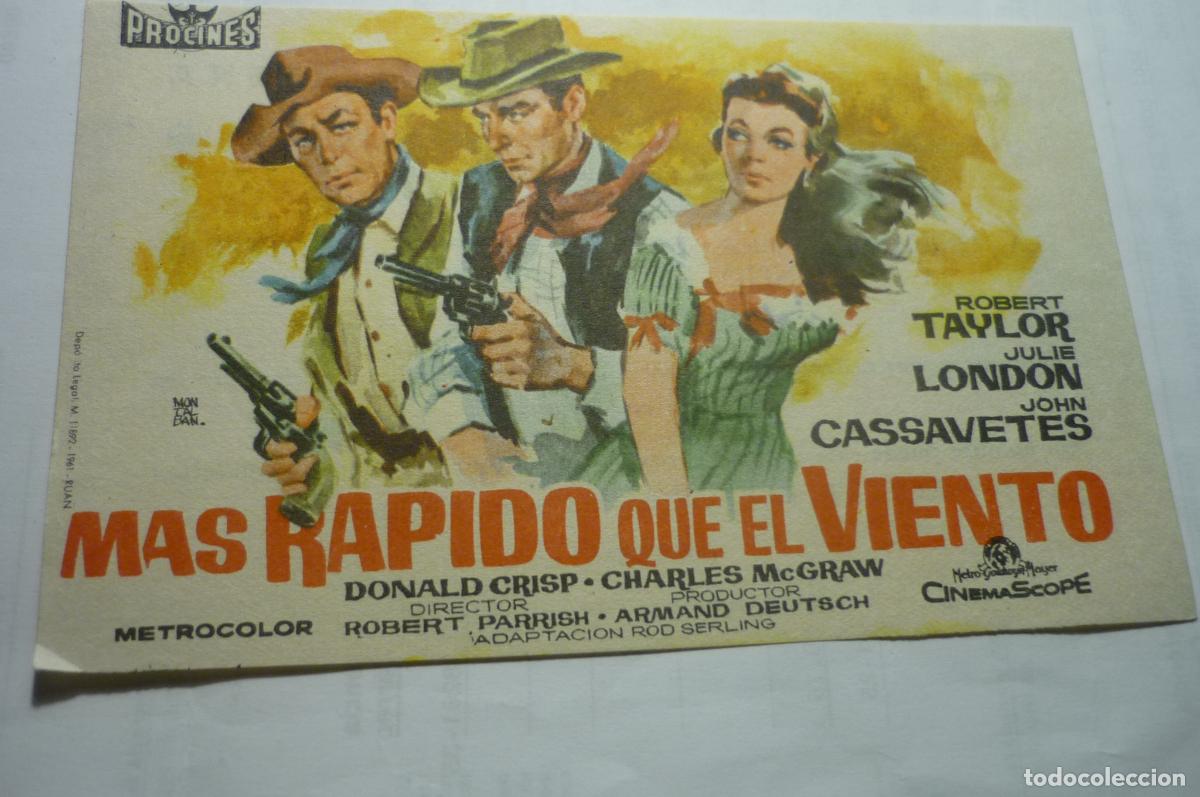Cine: programa mas rapido que el viento.-publicidad goya zaragoza