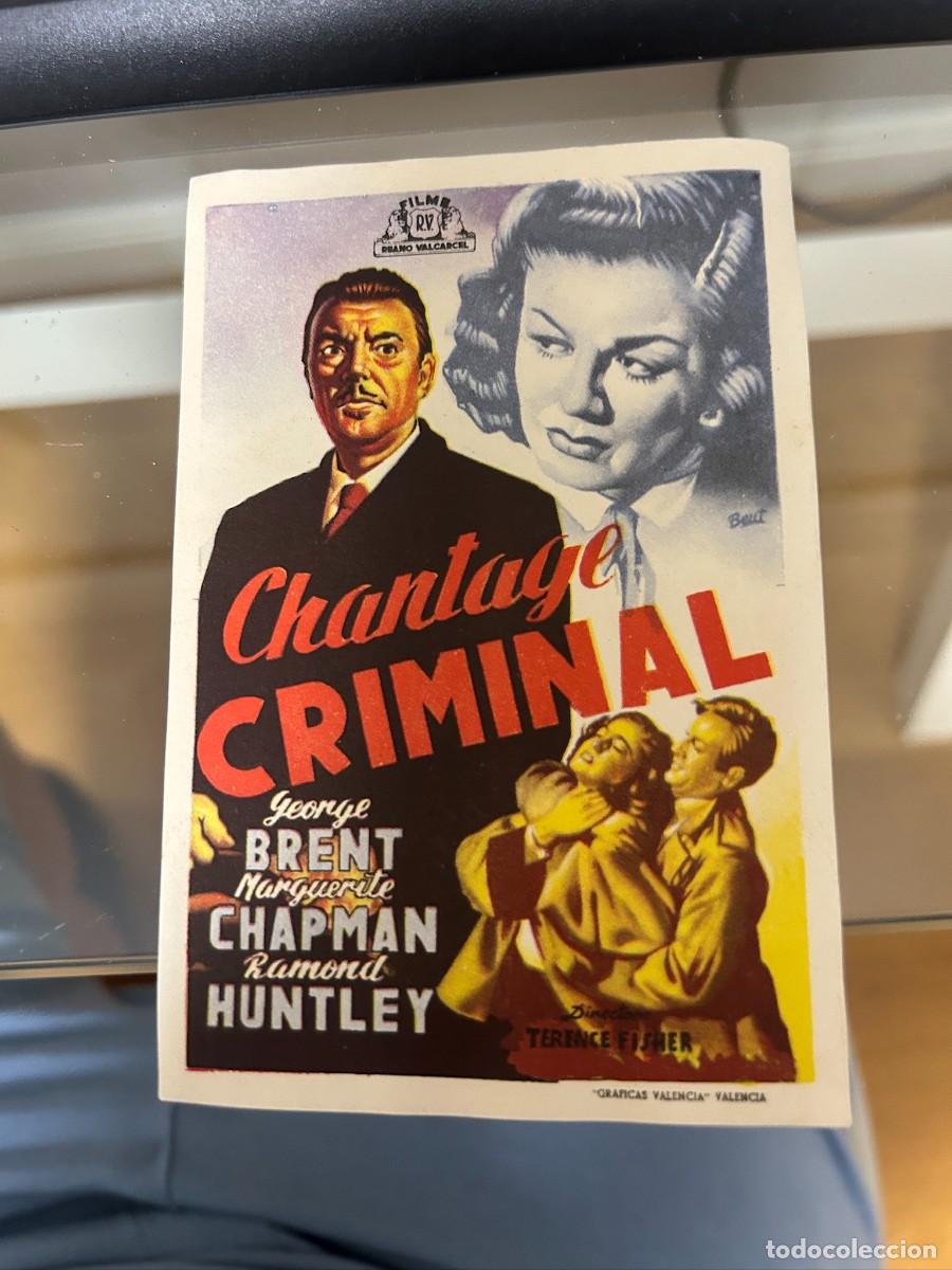 Cine: &ordm;345 chantaje criminal sin publicidad buen estado