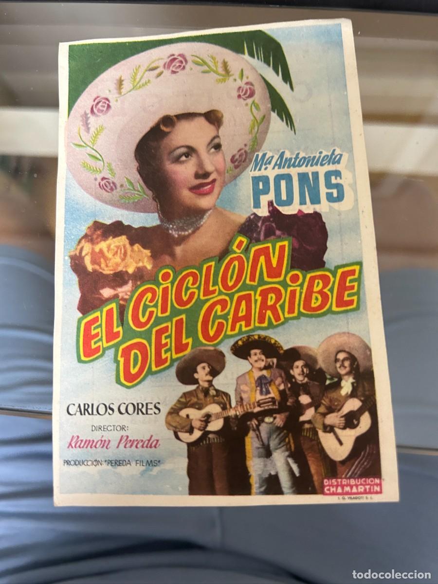 Cine: &ordm;356 el ciclon del caribe cine capitol santiago de compostela con publicidad buen estado