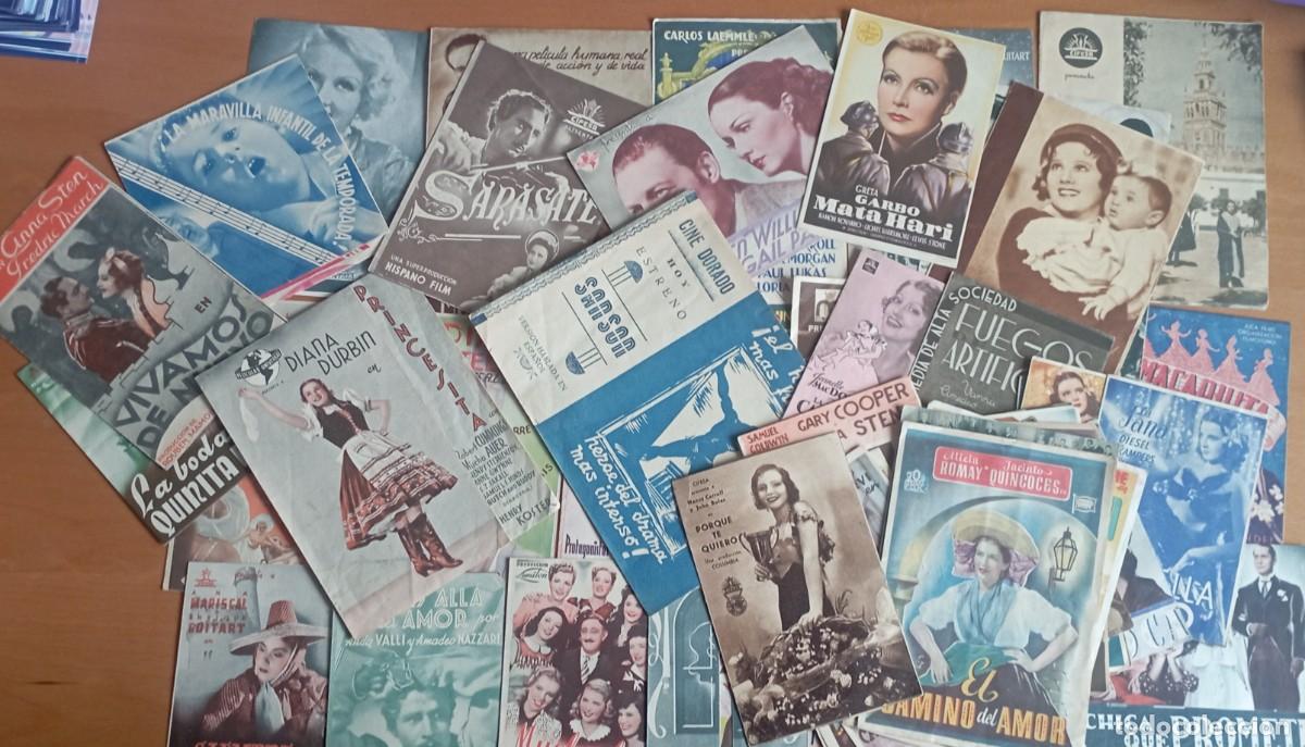  Foglietti di film di film antichi di cinema: Lote de 48 programas o folletos de mano de cine