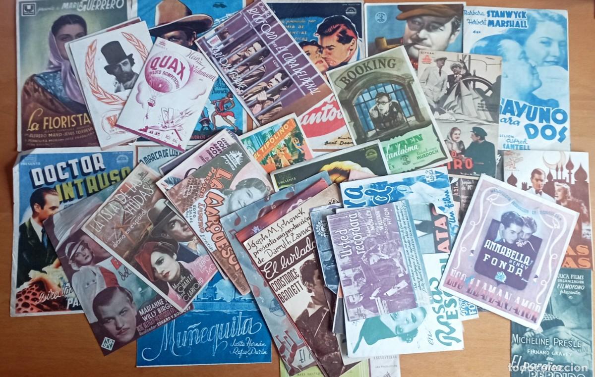 Kino: Lote de 46 folletos o programas de mano de cine
