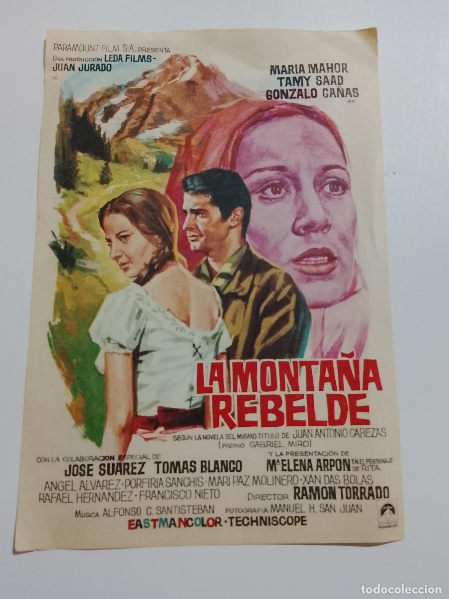 Cine: Folleto de mano de la pel&iacute;cula La monta&ntilde;a rebelde