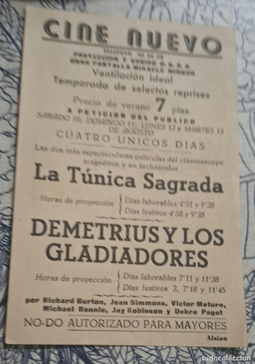 Cine: LA T&Uacute;NICA SAGRADA - PROGRAMA DE CINE - Foto 2