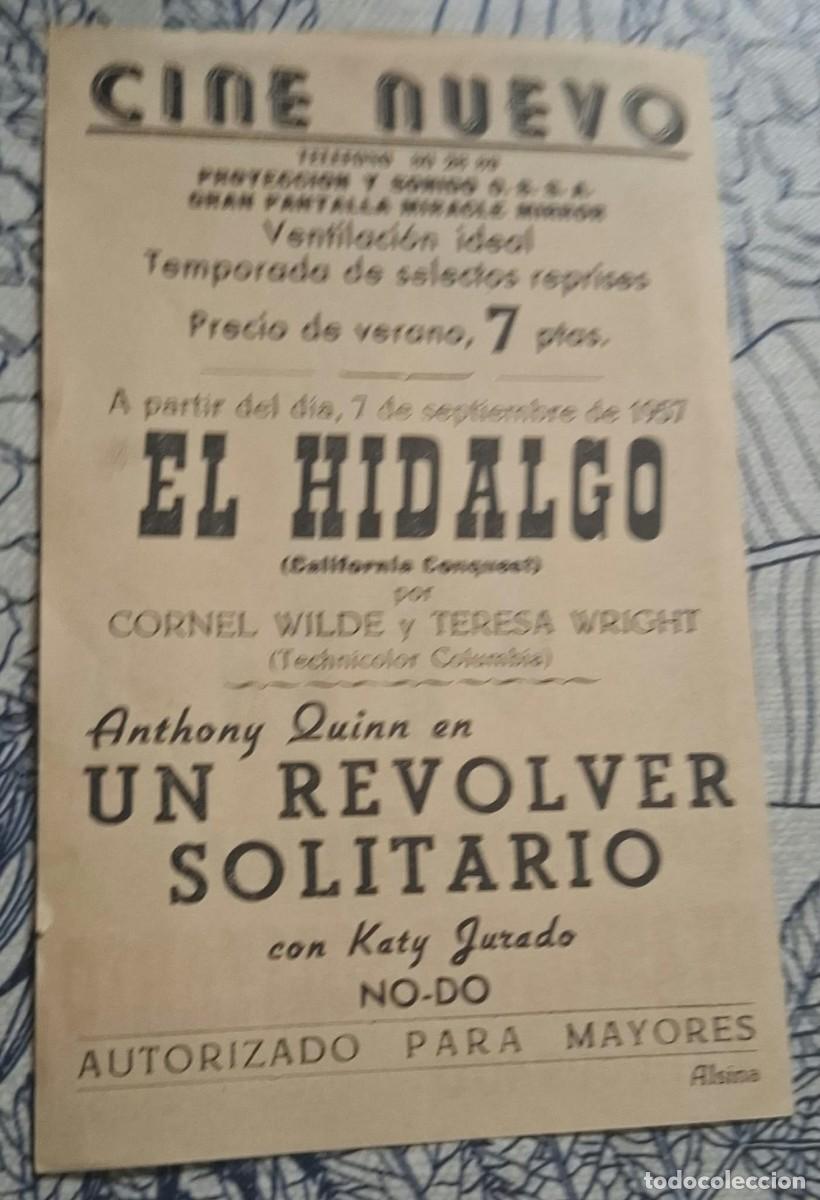 Cine: UN REVOLVER SOLITARIO - PROGRAMA DE CINE - Foto 2