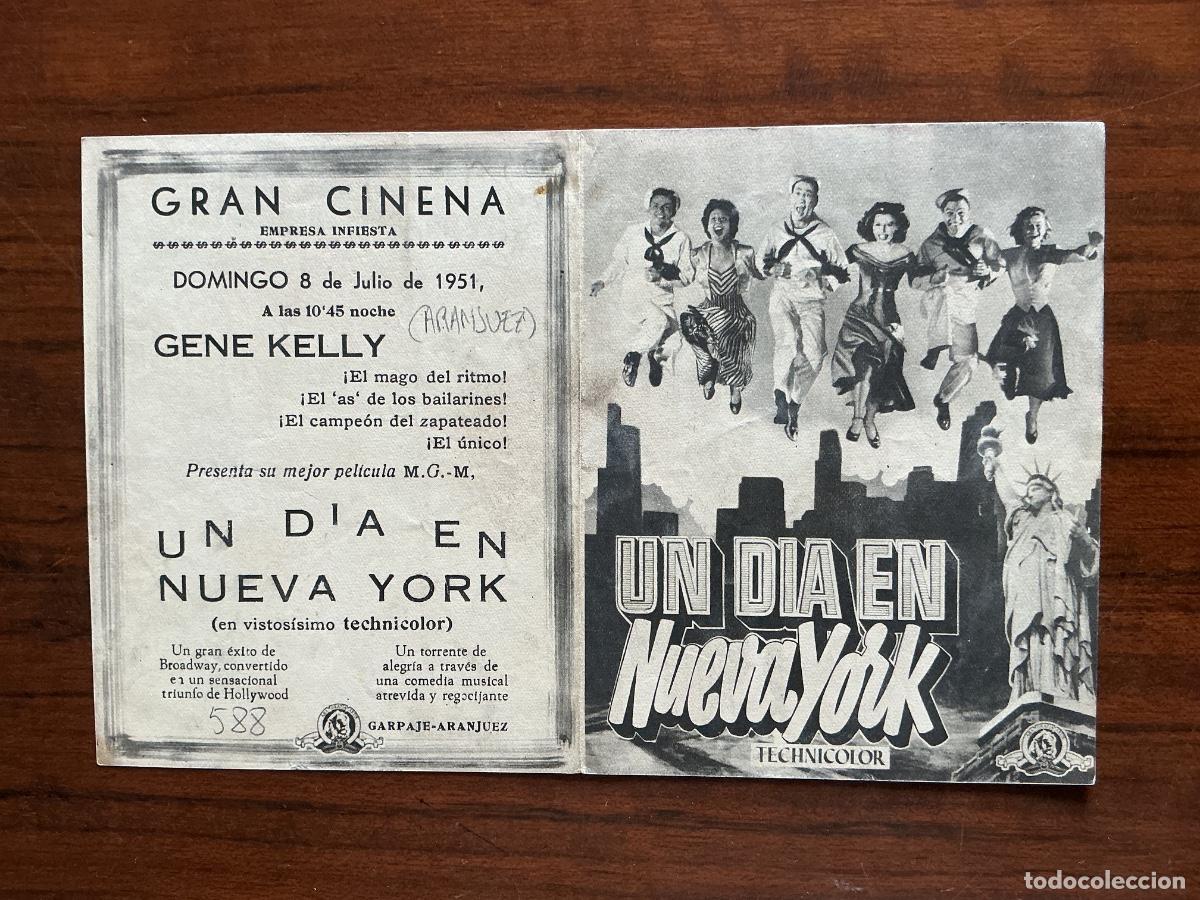 Cine: PROGRAMA DOBLE METRO CINE GRAN CINEMA ARANJUEZ MADRID UN D&Iacute;A EN NUEVA YORK FRANK SINATRA GENE KELLY