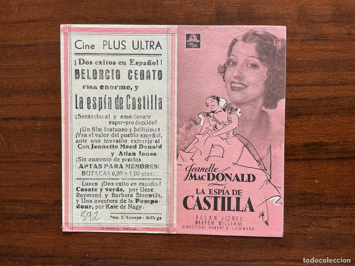 Kino: PROGRAMA DOBLE METRO CINE PLUS ULTRA M&Aacute;LAGA LA ESP&Iacute;A DE CASTILLA INTERIOR NARANJA JEANETTE MACDONALD