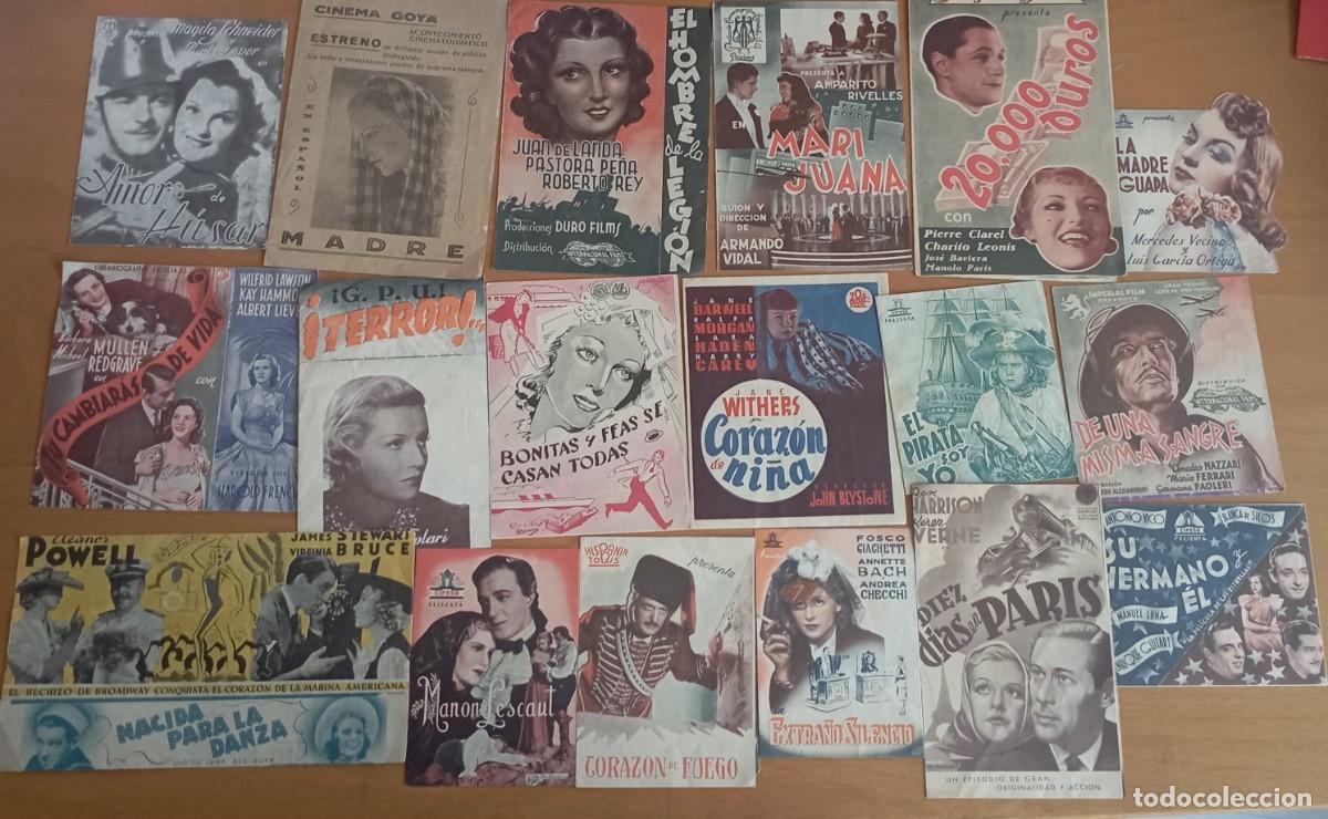 Cine: Lote de 45 folletos o programas de cine - Foto 2