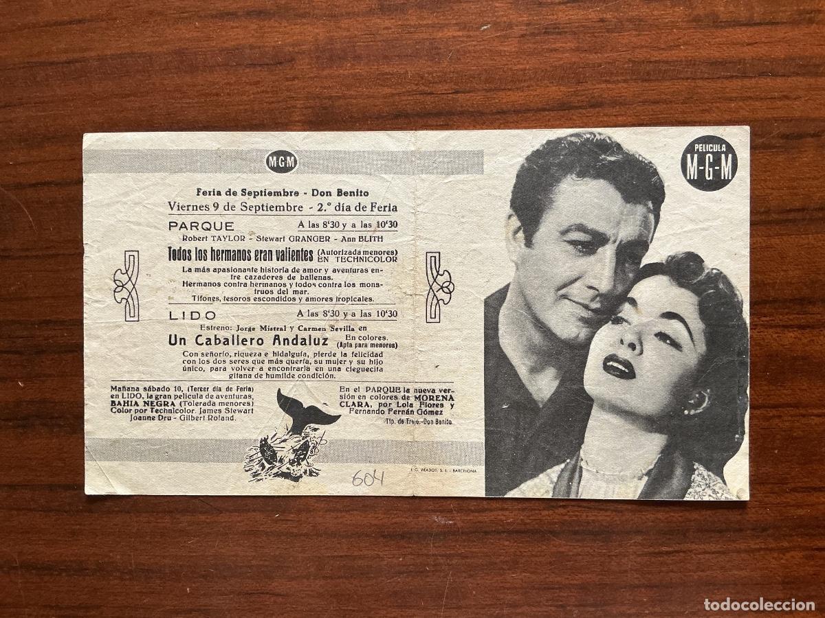 Kino: PROGRAMA METRO CINE PARQUE DON BENITO BADAJOZ TIDOS LOS HERMANOS ERAN VALIENTES ANN BLYTH