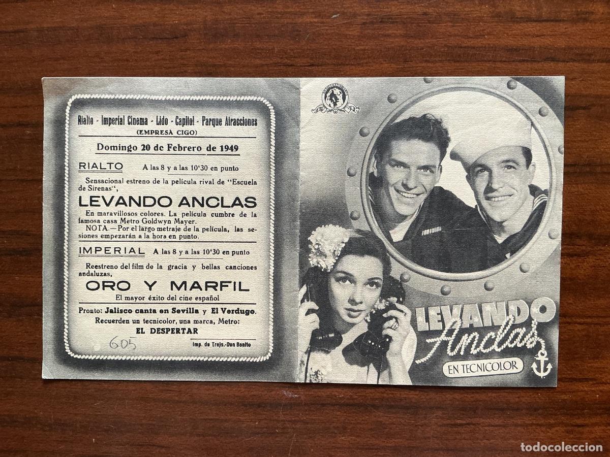 Cine: PROGRAMA METRO CINE LIDO PARQUE RIALTO DON BENITO BADAJOZ LEVANDO ANCLAS FRANK SINATRA GENE KELLY