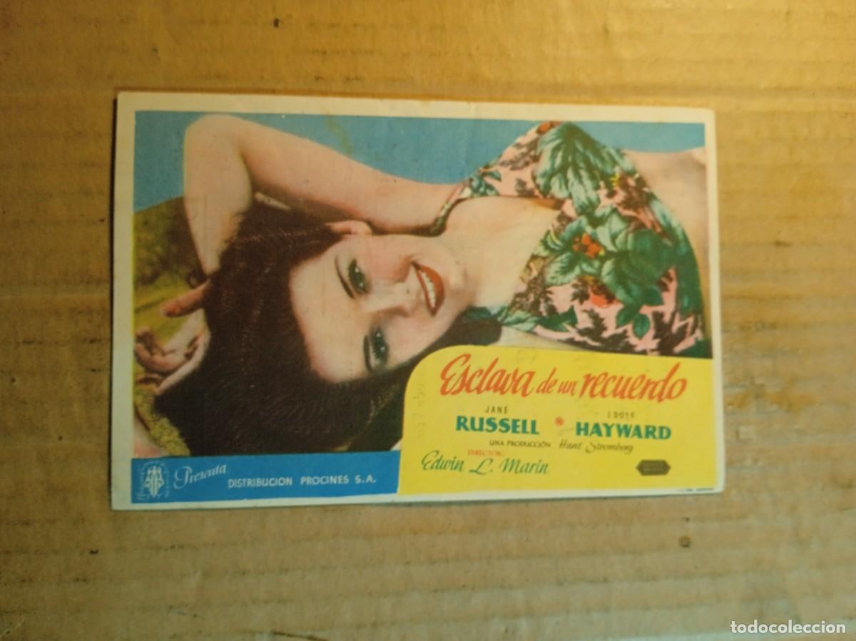 Kino: FOLLETO DE MANO CON PUBLICIDAD ESCLAVA DE UN RECUERDO