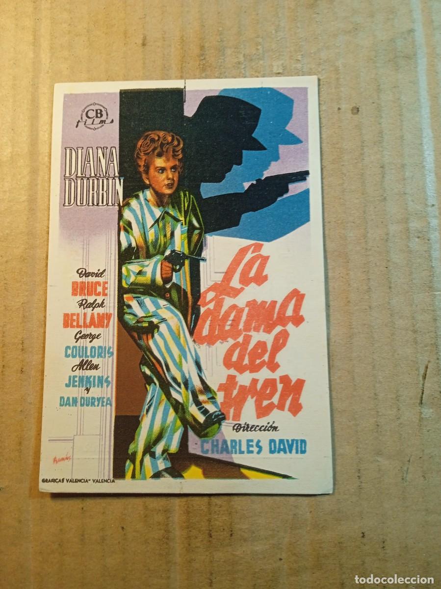  Flyers Publicitaires de films Anciens: FOLLETO DE MANO CON PUBLICIDAD LA DAMA DEL TREN