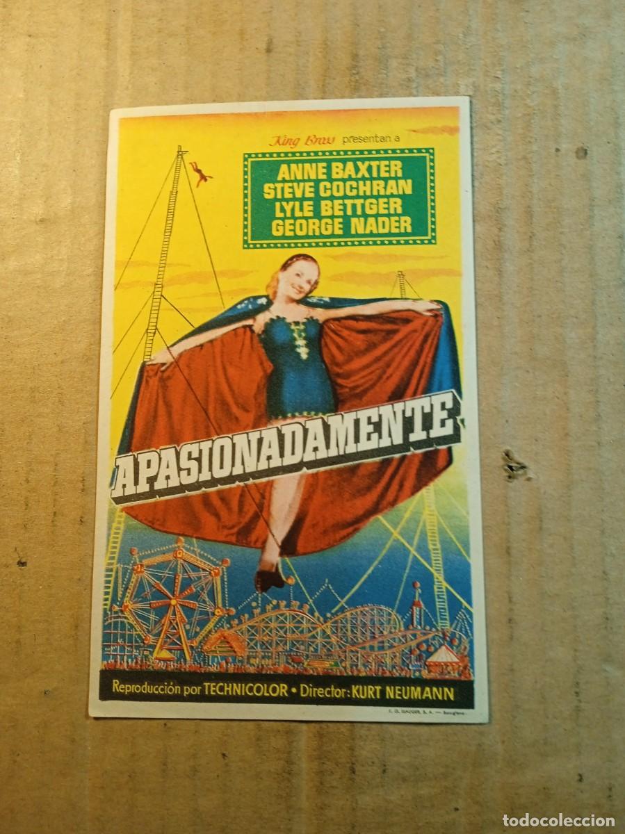 Kino: FOLLETO DE MANO CON PUBLICIDAD APASIONADAMENTE