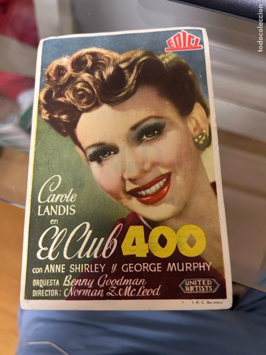 Cine: &ordm;382 el club 400 principal cinema novelda con publicidad buen estado