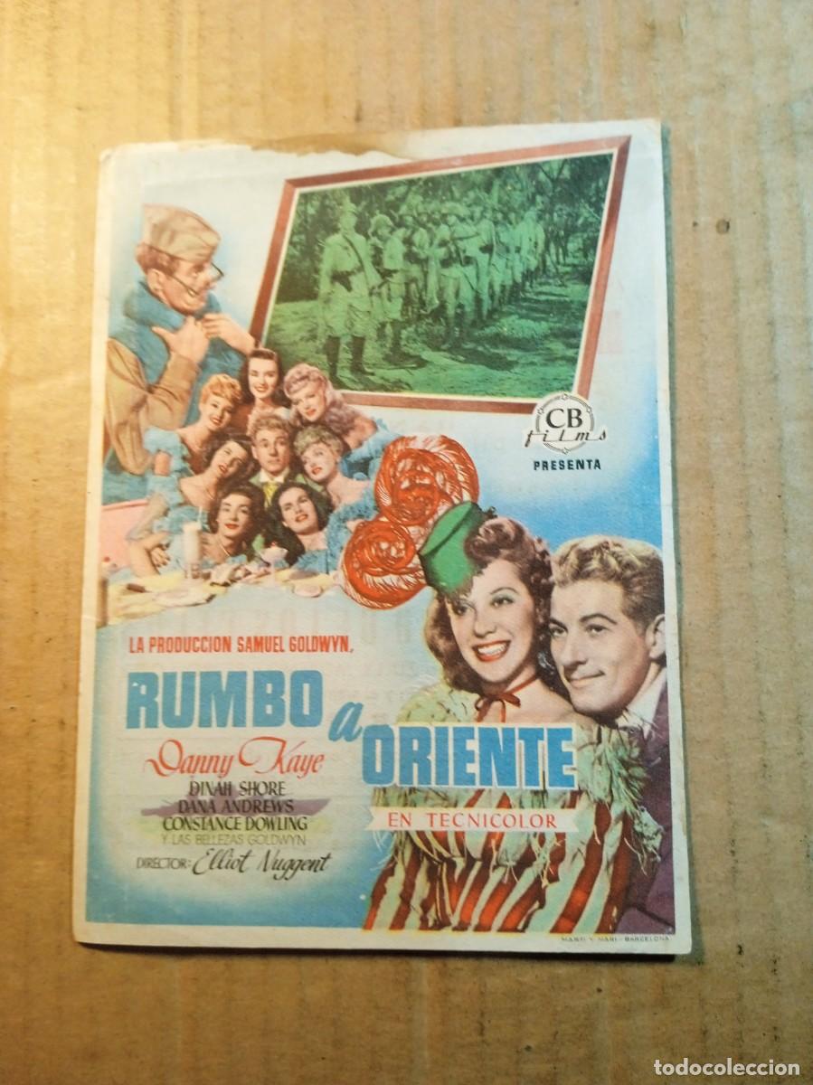  Foglietti di film di film antichi di cinema: FOLLETO DE MANO CON PUBLICIDAD RUMBO A ORIENTE