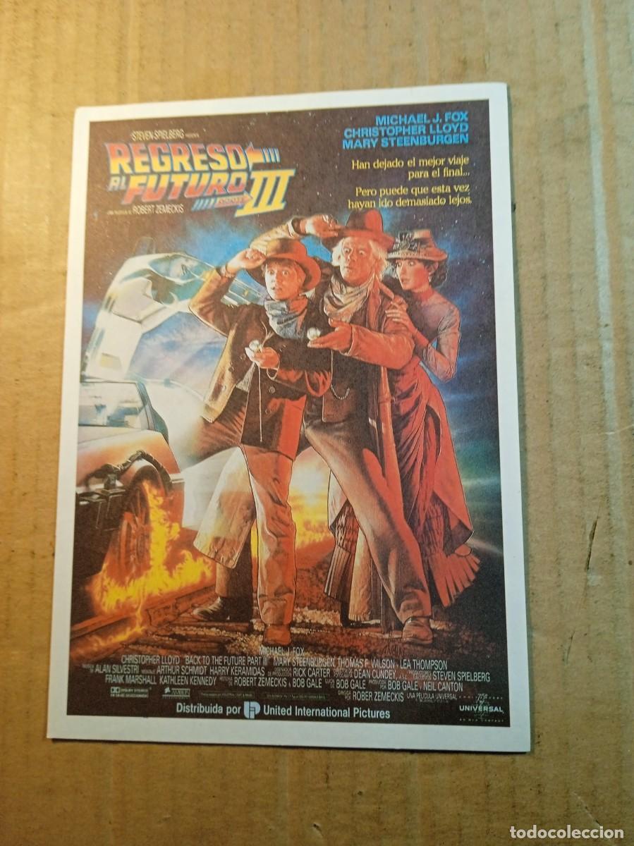  Foglietti di film di film antichi di cinema: FOLLETO DE MANO CON PUBLICIDAD REGRESO AL FUTURO III