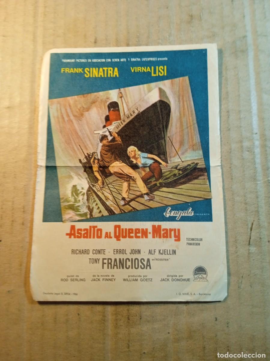  Foglietti di film di film antichi di cinema: FOLLETO DE MANO CON PUBLICIDAD ASALTO AL QUEEN - MARY