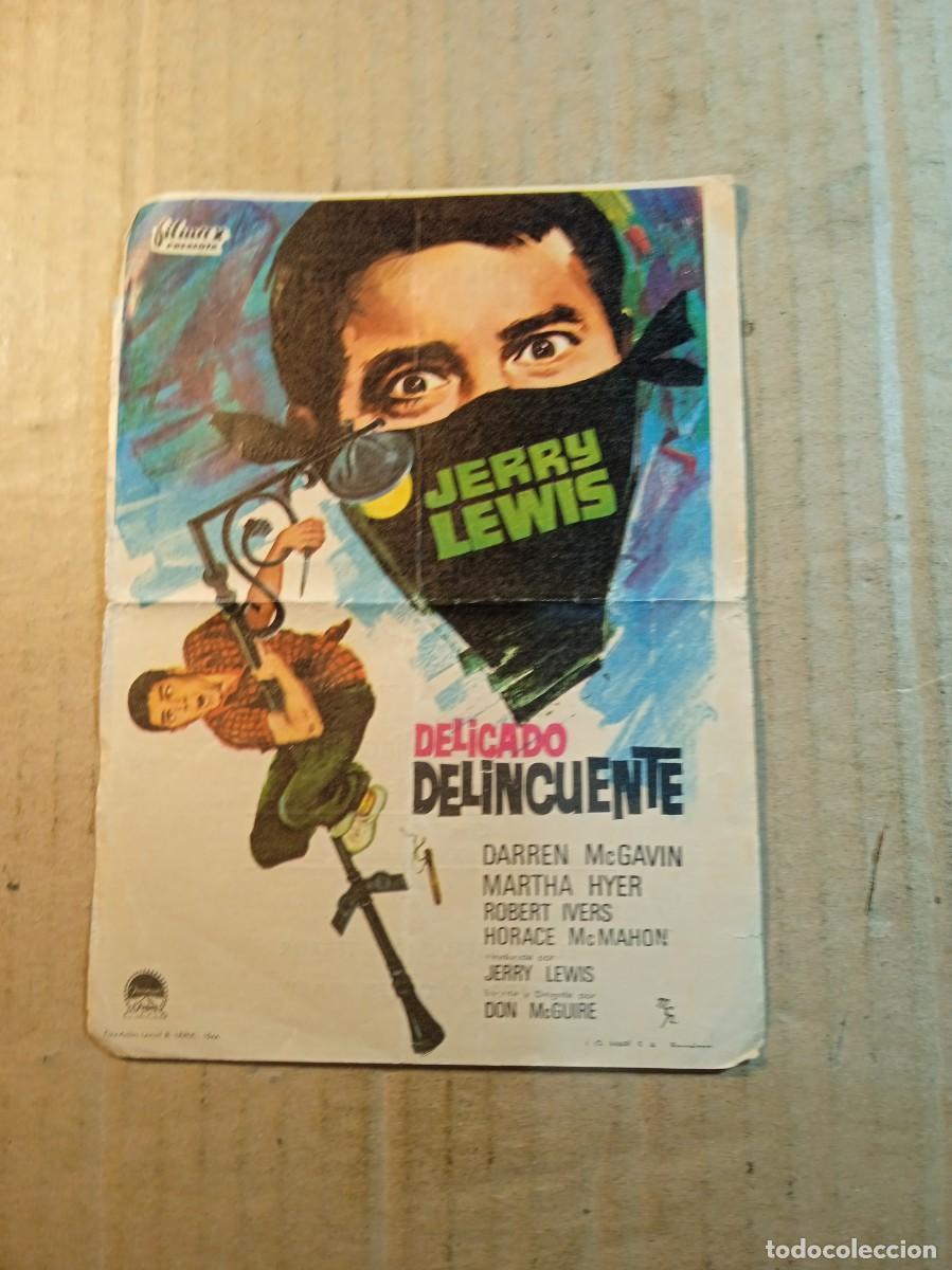  Foglietti di film di film antichi di cinema: FOLLETO DE MANO CON PUBLICIDAD DELICADO DELINCUENTE