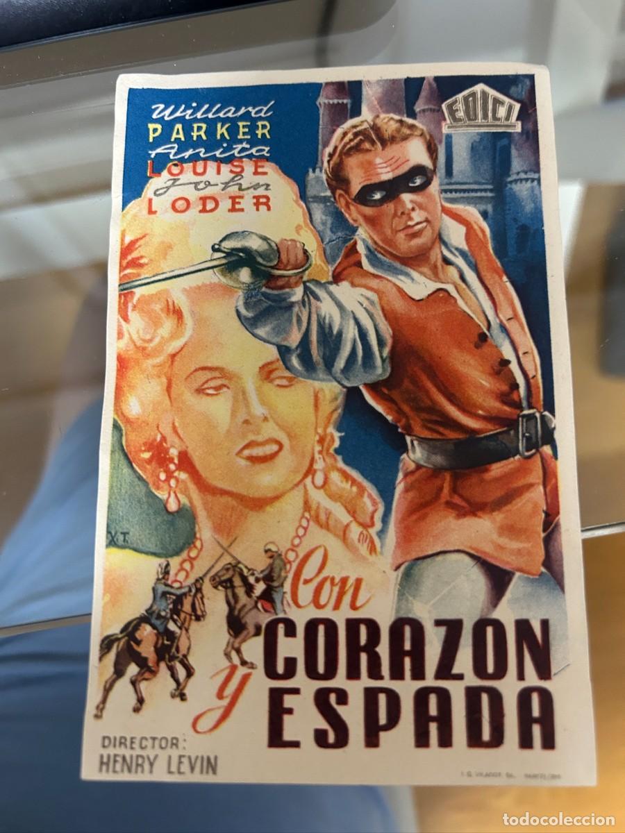 Cine: &ordm;397 con corazon y espada sin publicidad buen estado - Foto 1