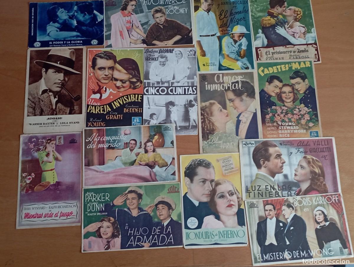 Cine: Lote de 43 folletos de mano o programas de mano de cine - Foto 2