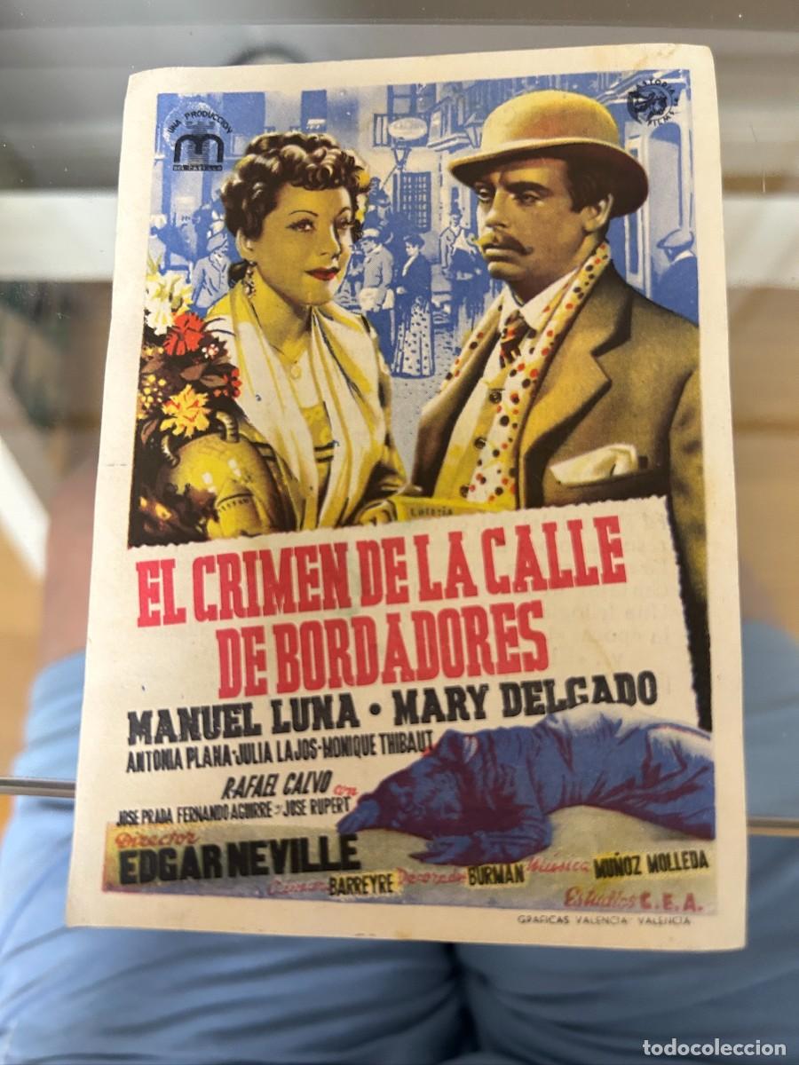 Cine: &ordm;431 el crimen de la calle de bordadores principal cinema creo que es de sarreal tarragona con publi