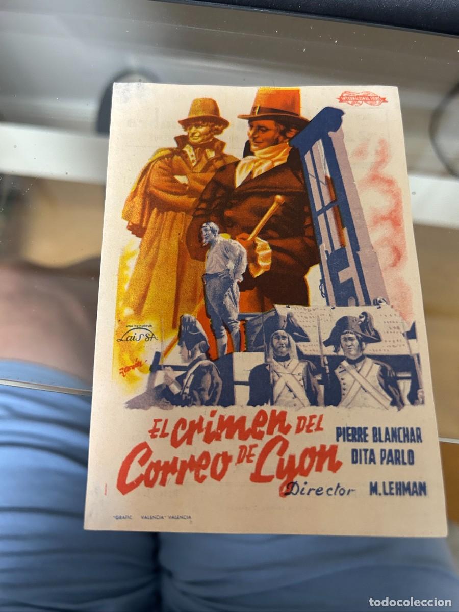 Cine: &ordm;432 el crimen del correo de lyon cinema alhambra zaragoza con publicidad buen estado