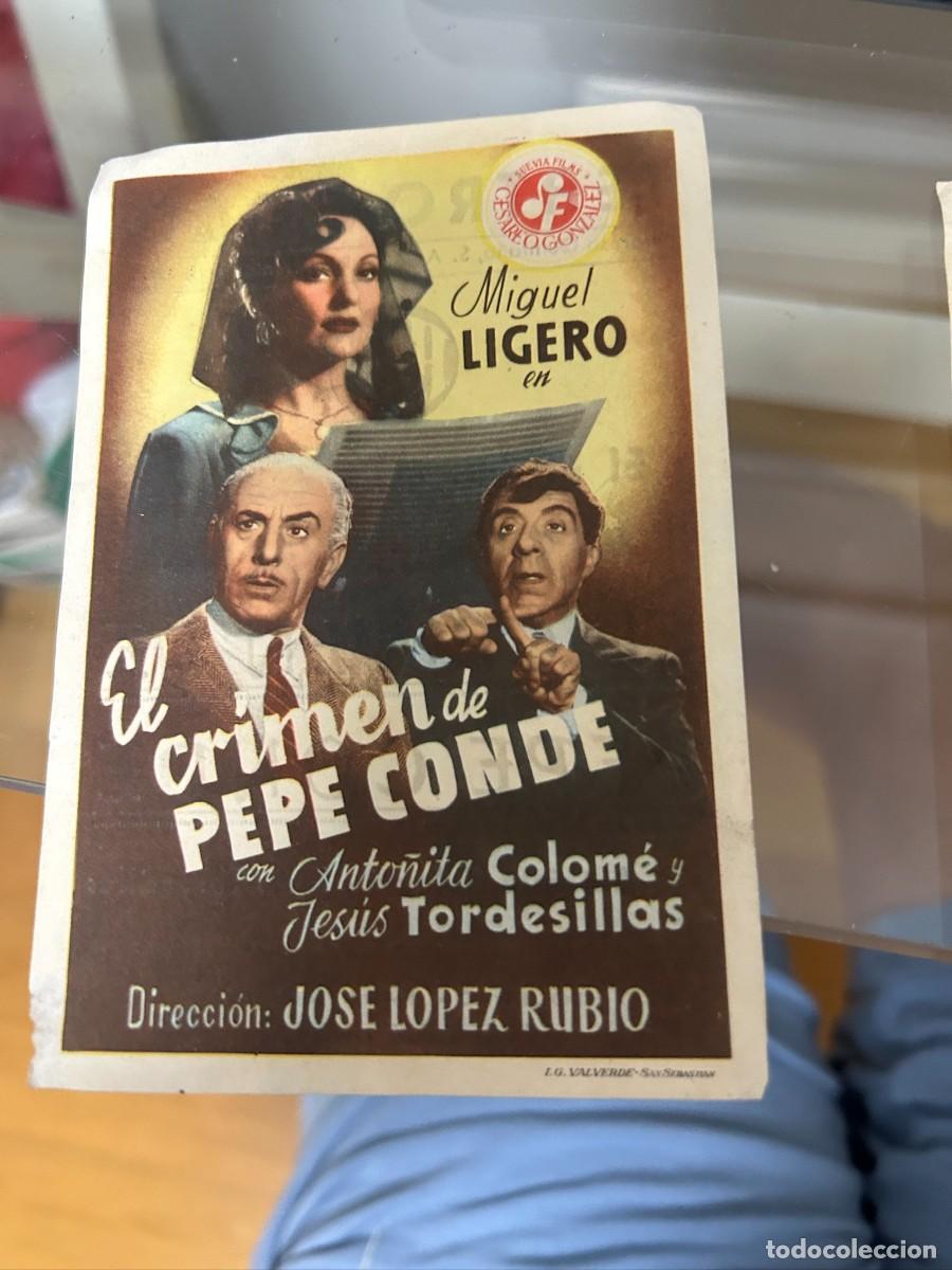 Cine: &ordm;434 el crimen de pepe conde teatro circo zaragoza con publicidad buen estado