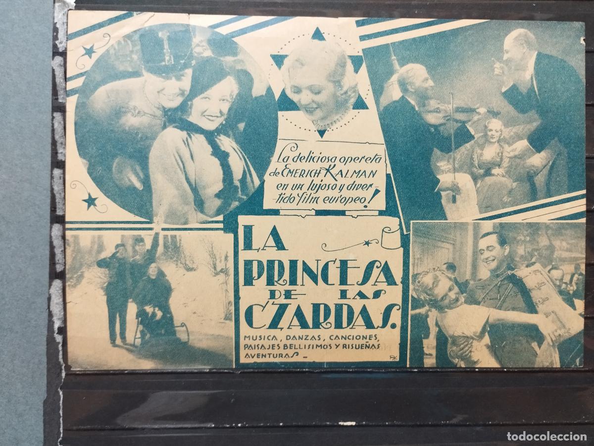 Cine: BZB PROGRAMA DE CINE DOBLE. URUGUAY. LA PRINCESA DE LAS CZARDAS. CON MARTA EGGERTH - Foto 2