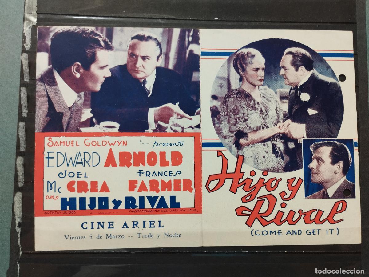 Flyers Publicitaires de Films Anciens: BZB PROGRAMA DE CINE DOBLE. URUGUAY. HIJO Y RIVAL.