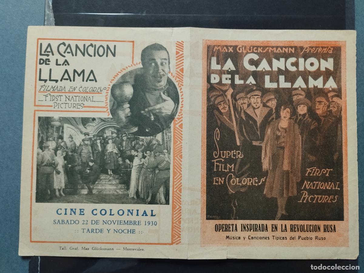 Cine: BZB PROGRAMA DE CINE DOBLE. URUGUAY. LA CANCION DE LA LLAMA. - Foto 1