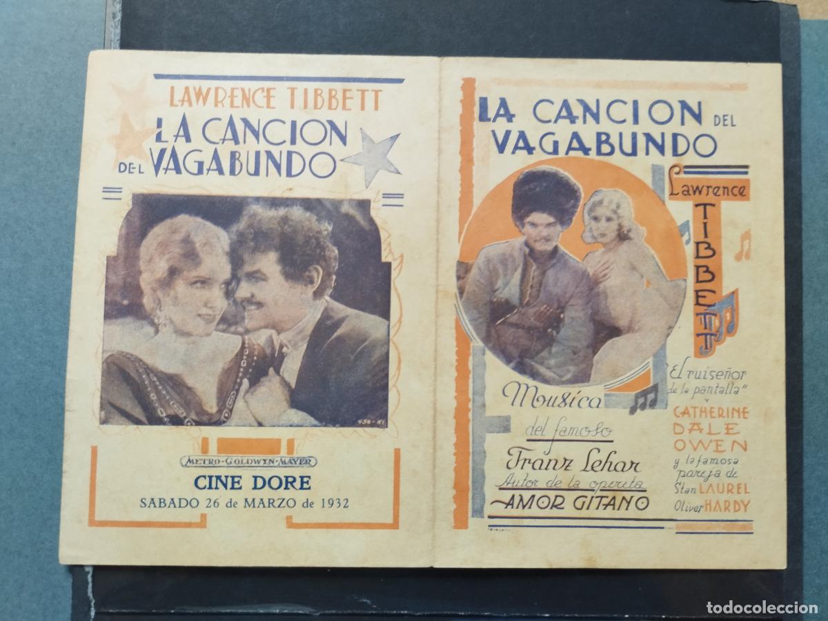 Flyers Publicitaires de Films Anciens: BZB PROGRAMA DE CINE DOBLE. URUGUAY. LA CANCION DEL VAGABUNDO.