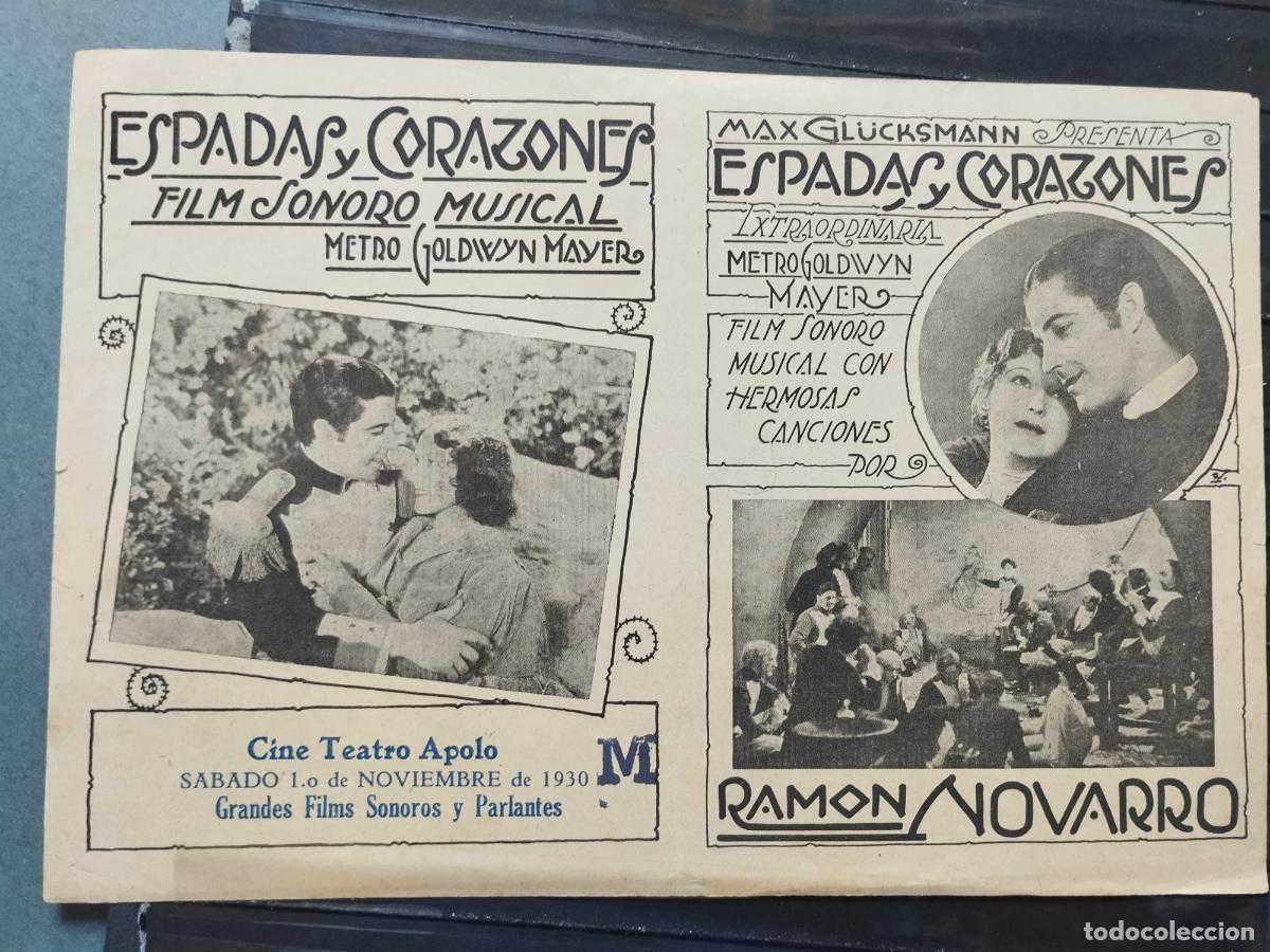 Kino: BZB PROGRAMA DE CINE DOBLE. URUGUAY. ESPADAS Y CORAZONES. CON RAMON NOVARRO.