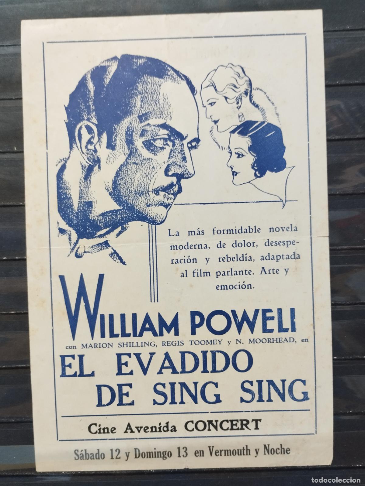 Cine: BZB PROGRAMA DE CINE SENCILLO. URUGUAY. EL EVADIDO DE SING SING - Foto 2