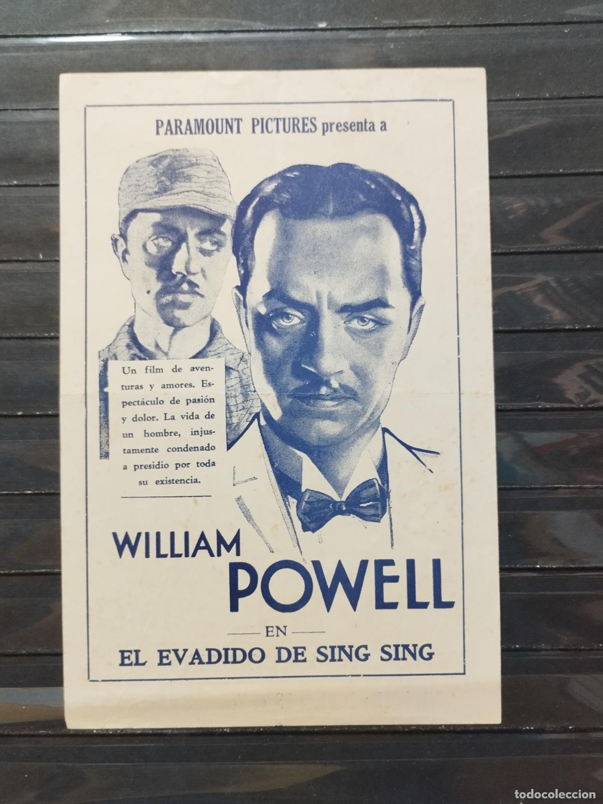 Cine: BZB PROGRAMA DE CINE SENCILLO. URUGUAY. EL EVADIDO DE SING SING - Foto 1