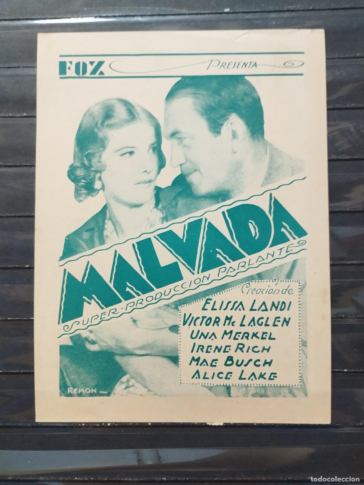 Cine: BZB PROGRAMA DE CINE SENCILLO. URUGUAY. MALVADA. - Foto 1