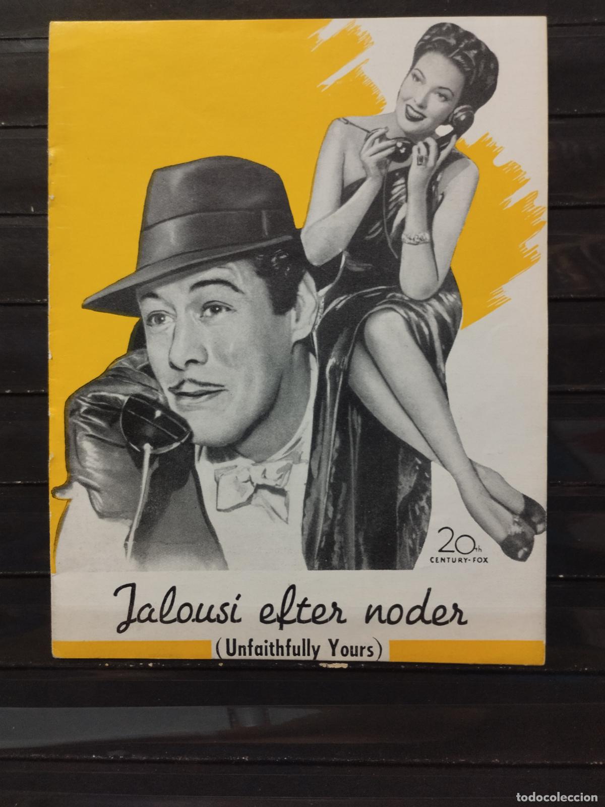 Kino: BZB PROGRAMA DE CINE DANES. 2 HOJAS INTERIORES. SERIA COMO UN NUDO. CON REX HARRISON.