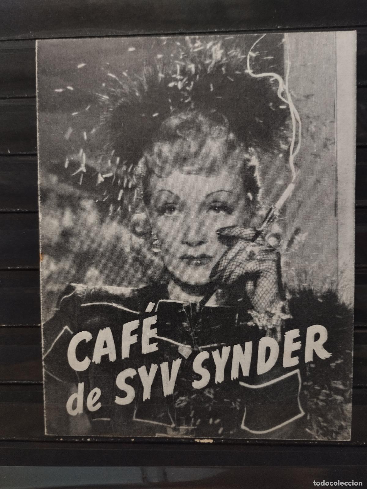 Flyers Publicitaires de Films Anciens: BZB PROGRAMA DE CINE DANES. 2 HOJAS INT. EL CAFE DE LOS 7 PECADOS. MARLENE DIETRICH Y JOHN WAYNE.