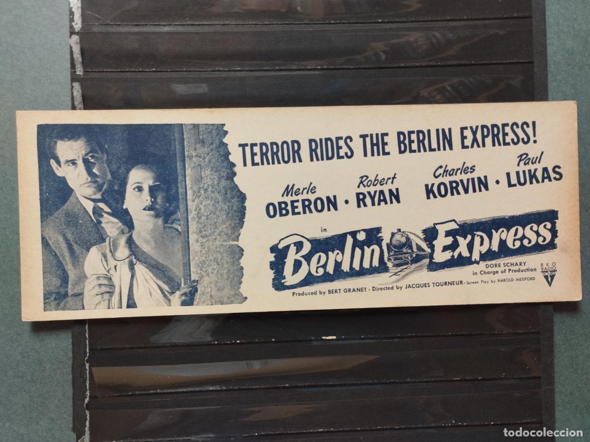 Kino: BZB PROGRAMA DE CINE PARA TAQUILLA. BERLIN EXPRESS. CON MERLE OBERON, ROBERT RYAN.