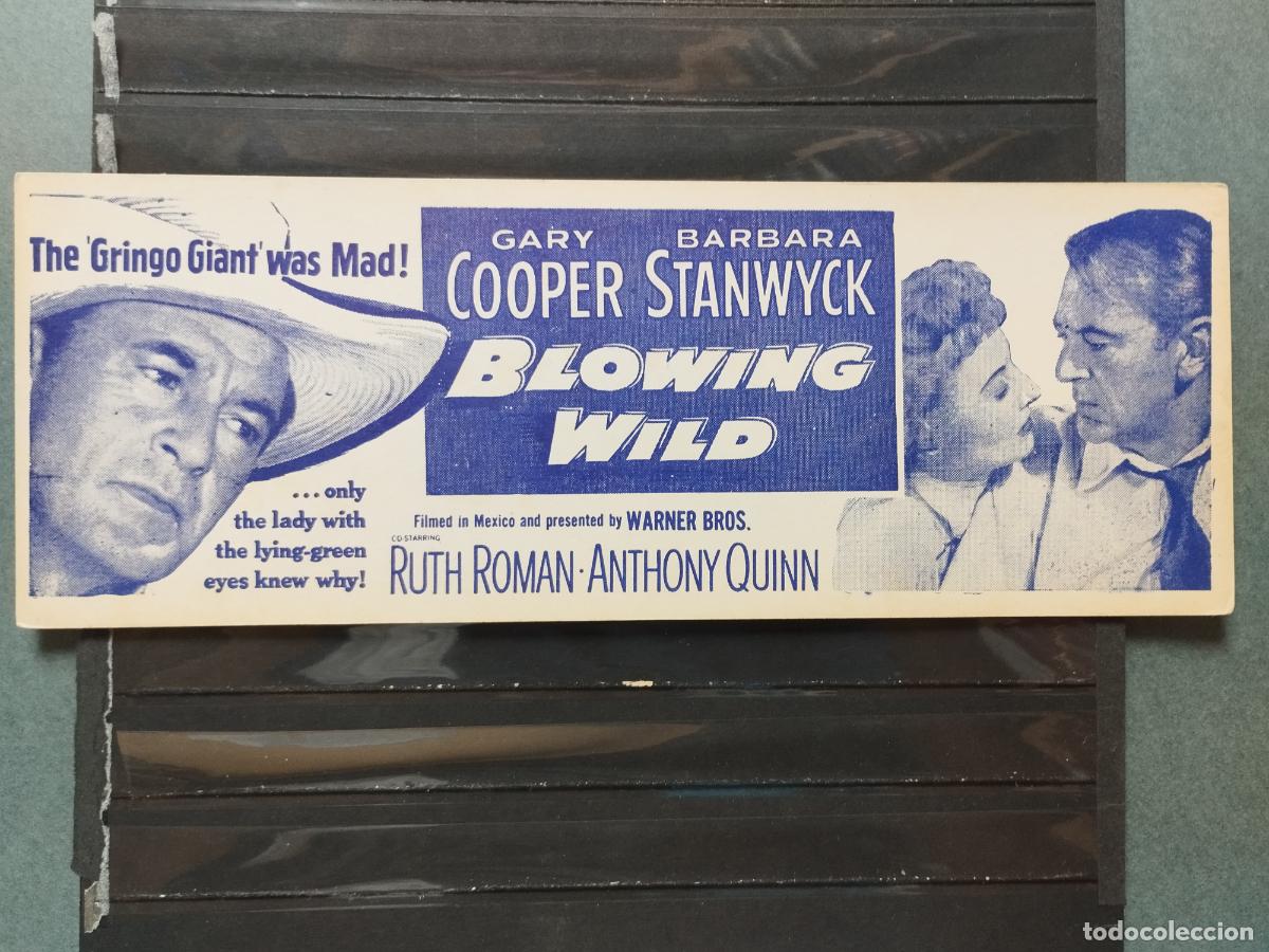 Folhetos de m&atilde;o de filmes antigos de cinema: BZB PROGRAMA DE CINE PARA TAQUILLA. SOPLO SALVAJE. CON GARY COOPER Y BARBARA STANWICK