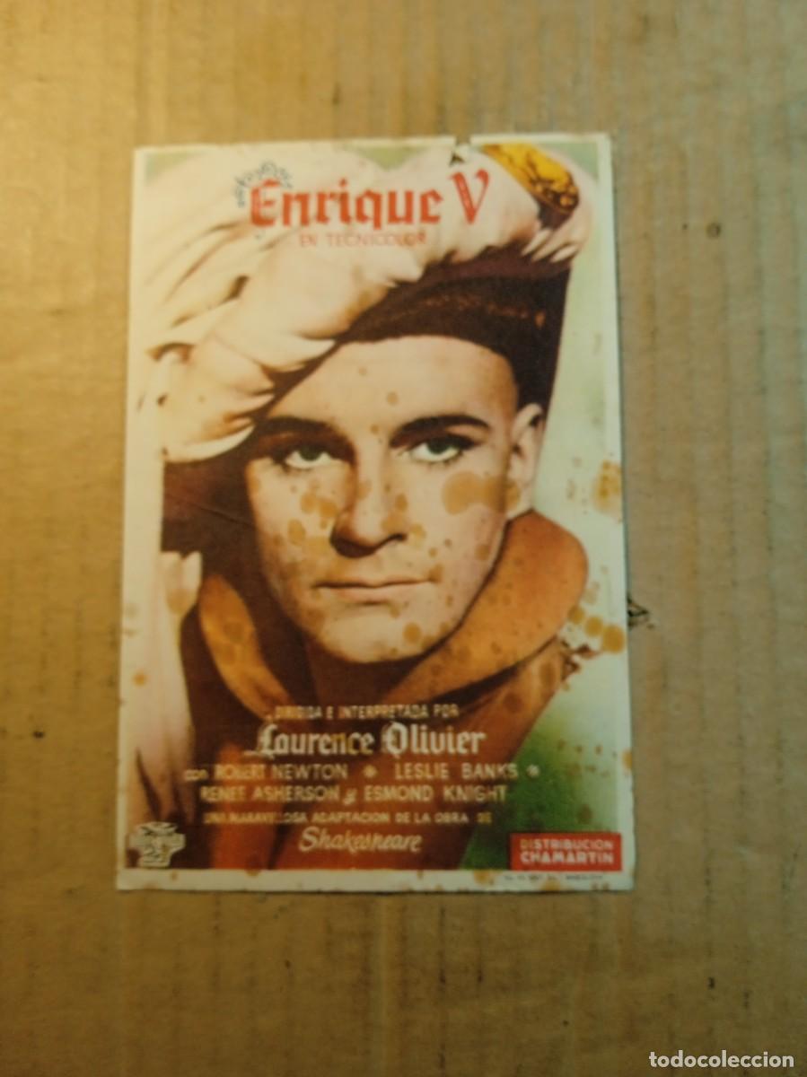  Flyers Publicitaires de films Anciens: FOLLETO DE MANO CON PUBLICIDAD ENRIQUE V