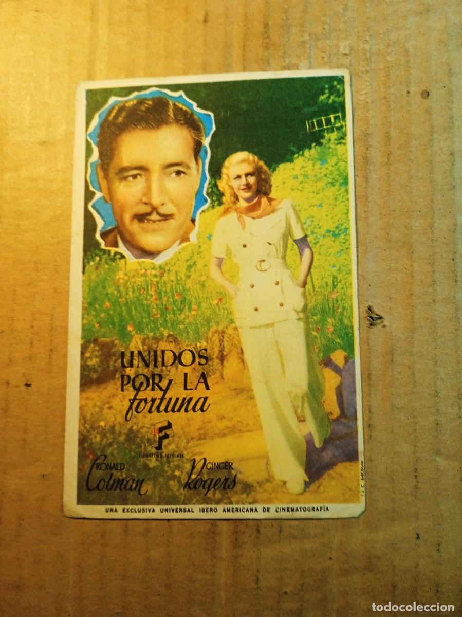  Flyers Publicitaires de films Anciens: FOLLETO DE MANO CON PUBLICIDAD UNIDOS POR LA FORTUNA