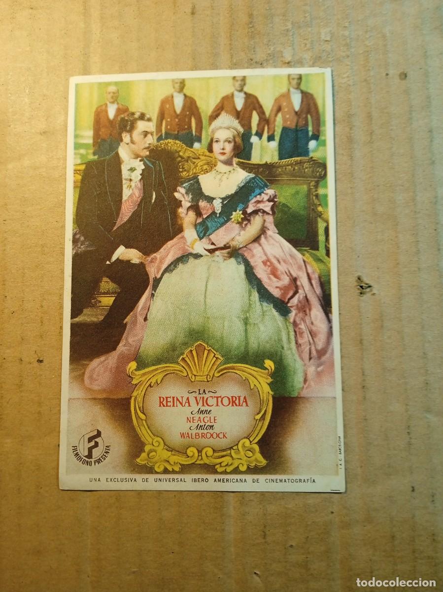  Foglietti di film di film antichi di cinema: FOLLETO DE MANO CON PUBLICIDAD LA REINA VICTORIA