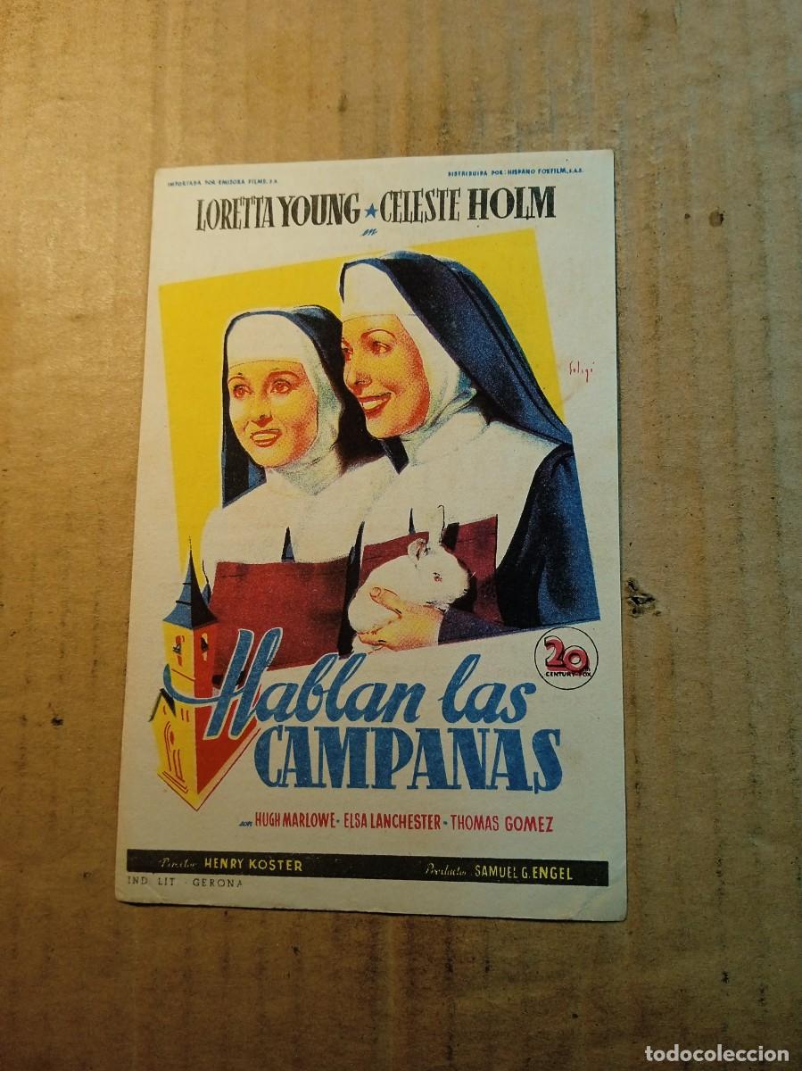 Kino: FOLLETO DE MANO CON PUBLICIDAD HABLAN LAS CAMPANAS