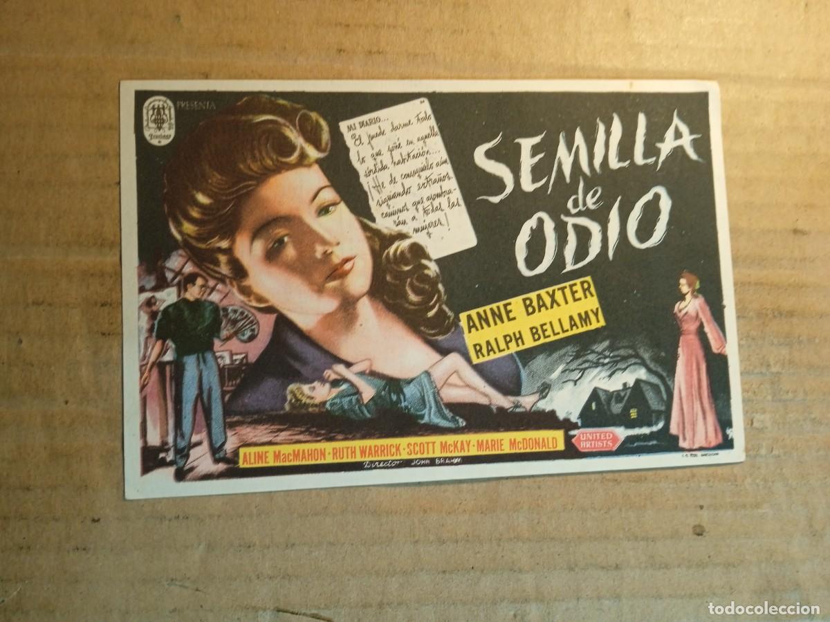  Foglietti di film di film antichi di cinema: FOLLETO DE MANO CON PUBLICIDAD SEMILLA DE ODIO