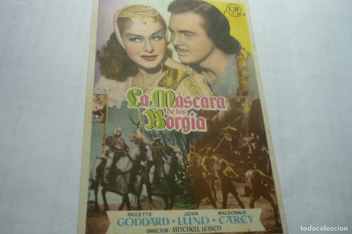 Cine: programa la mascara de los borgia - paulette goddard - Foto 1