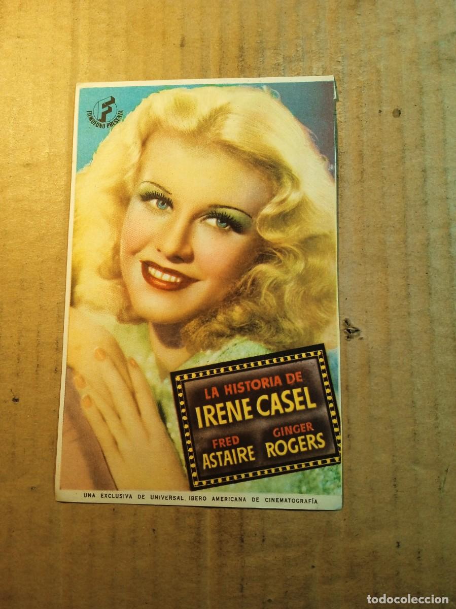  Foglietti di film di film antichi di cinema: FOLLETO DE MANO CON PUBLICIDAD LA HISTORIA DE IRENE CASEL