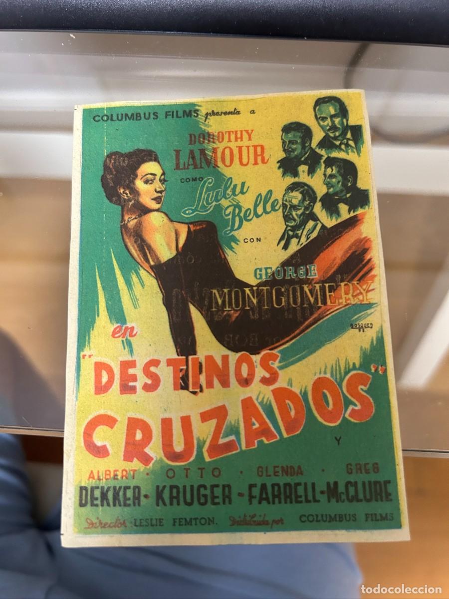 Cine: &ordm;500 destinos cruzados teatro circo zaragoza con publicidad buen estado